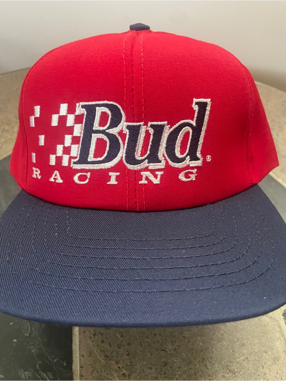 Budweiser Red and Navy Racing Logo Hat